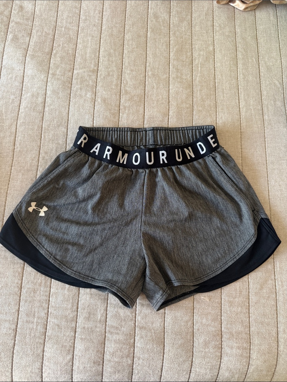 Under Armour Women’s Gray and Black Athletic Shorts